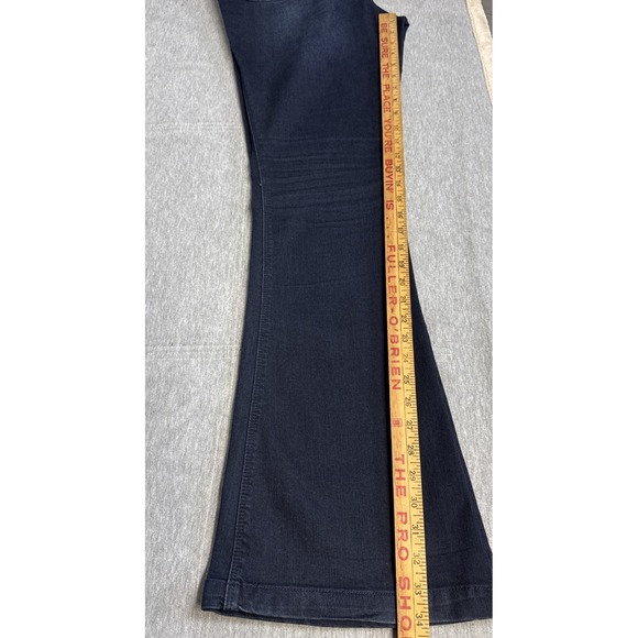 Denim Suede Brand Jeans Womens 32 Navy Blue Farrah High Rise Flare Leg - Picture 8 of 10